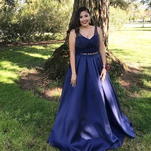 Prom Dress Gown Navy Blue